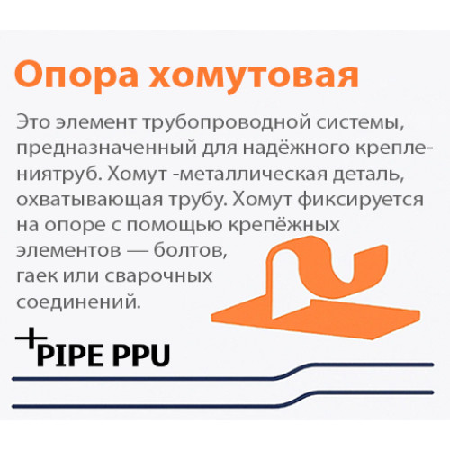 Что значит хомутовая у (Опора неподвижная хомутовая Т12.15 133х200 мм)